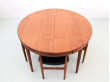 Table de repas scandinave à rallonges Dining set en teck model 630