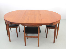 Table de repas scandinave à rallonges Dining set en teck model 630