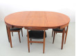 Table de repas scandinave à rallonges Dining set en teck model 630