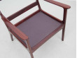 Mid-Century Modern Danish pair of  lounge chairs in mahogany model PJ 112 by Ole Wanscher