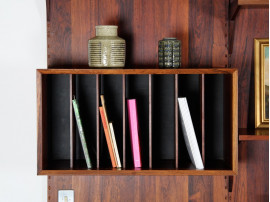 Wall rosewood shelving unit 