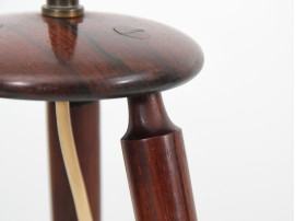 Mid century modern scandinavian pair of table lamp in rio rosewood