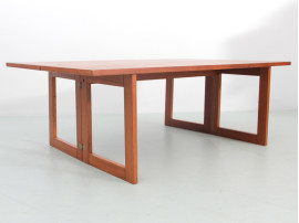 Table basse scandinave en teck dépliante de Ansager Møbler