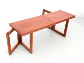 Table basse scandinave en teck dépliante de Ansager Møbler