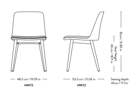 Chaise scandinave modèle Rely HW72