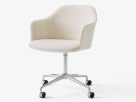 Fauteuil scandinave modèle Rely HW51-HW52 pivotant à roulette