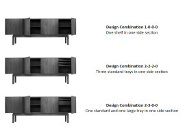 Buffet scandinave No. 183. Largeur 210 cm. Nouvelle édition