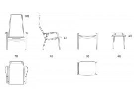 Pièces détachées pour fauteuil scandinave modèle Lamino