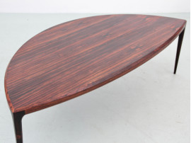 Table basse scandinave en palissandre de Rio de Johannes Andersen