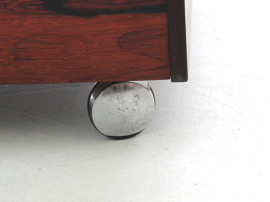 Rack pour disques vinyle ou porte-revues scandinave en palissandre de Rio