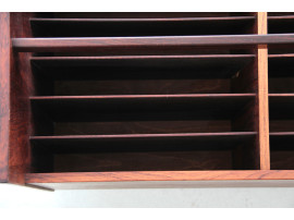 Rack pour disques vinyle ou porte-revues scandinave en palissandre de Rio