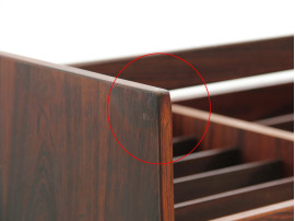 Rack pour disques vinyle ou porte-revues scandinave en palissandre de Rio