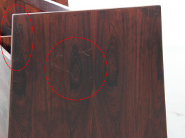 Rack pour disques vinyle ou porte-revues scandinave en palissandre de Rio