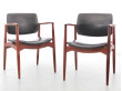 Paire de fauteuils scandinaves en palissandre de Rio modèle 66 Erik Buck