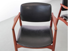 Paire de fauteuils scandinaves en palissandre de Rio modèle 66 Erik Buck