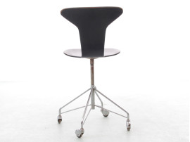 Chaise scandinave Munkegaard à roulettes, ou Swivel chair Fritz hansen  Arne Jacobsen