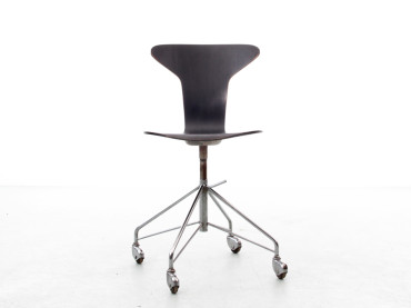 Chaise scandinave Munkegaard à roulettes, ou Swivel chair Fritz hansen  Arne Jacobsen