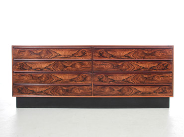 Commode scandinave à 8 tiroirs en palissandre de Rio