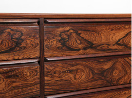 Commode scandinave à 8 tiroirs en palissandre de Rio