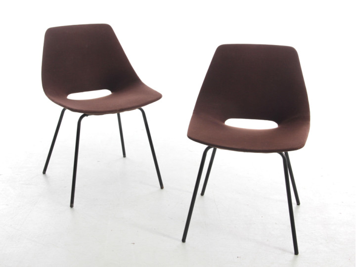 Paire de chaises "tonneau" 1965 Pierre Guariche