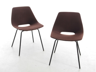 Paire de chaises "tonneau" 1965 Pierre Guariche