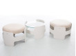 Ensemble de 2 tabourets et 1 table basse de Gerd Lange pour "Die Gute Form"