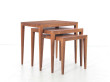 Tables gigognes scandinaves en palissandre de Rio Severin Hansen HAslev