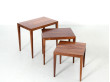 Tables gigognes scandinaves en palissandre de Rio Severin Hansen HAslev