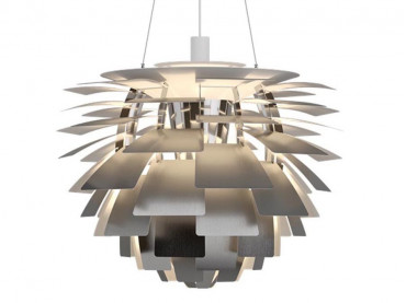 Suspension scandinave PH Artichoke Acier inox, Ø 48cm, vintage