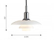 Suspension scandinave PH 3/2. Ø 29 cm. Vintage