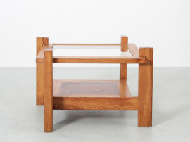 Table basse ou table d'appoint en pin. Design  français 1970's