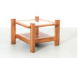 Table basse ou table d'appoint en pin. Design  français 1970's