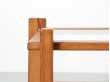 Table basse ou table d'appoint en pin. Design  français 1970's