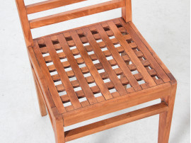 Paire de chaises caillebotis modèle 103, 1941, René Gabriel