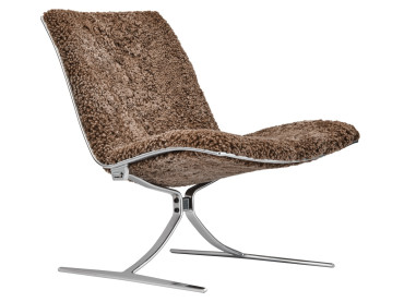 Fauteuil scandinave JK 710 Skater - sheepskin, édition neuve
