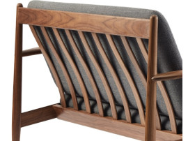 Canapé scandinave GJ 118, 2 places, Noyer, édition neuve