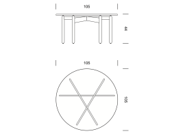 Table basse scandinave modèle GJ en noyer, édition neuve