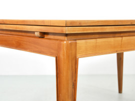 Table de repas extensible en acajou blond 6/8 pers.