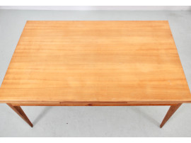 Table de repas extensible en acajou blond 6/8 pers.