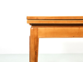 Table de repas extensible en acajou blond 6/8 pers.