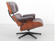 Eampes lounge chair et son ottoman, en palissandre de Rio - Edition Mobilier International - 1974
