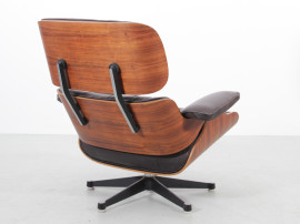 Eampes lounge chair et son ottoman, en palissandre de Rio - Edition Mobilier International - 1974