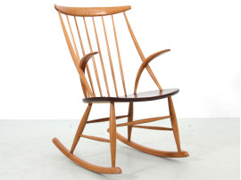 Rocking chair scandinave de Illum Wikkelso modèle IW3