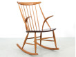 Rocking chair scandinave de Illum Wikkelso modèle IW3