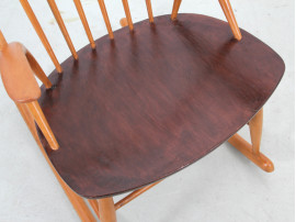 Rocking chair scandinave de Illum Wikkelso modèle IW3