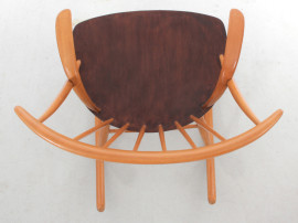 Rocking chair scandinave de Illum Wikkelso modèle IW3