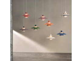 Mid-Century  modern scandinavian pendant lamp  PH 5 mini hues of red