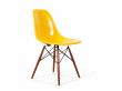 Suite de 4 chaises DSW Charles Eames - fibre de verre jaune édition Herman Miller
