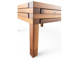 Table modulable Hexa de Bernard Vuarnesson pour Bellato. 1980