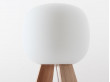 Table lamp in oak and opal glass model Toad by Timo Niskanen